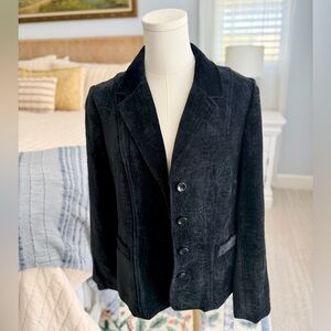 Black Vintage Textured Blazer 10
